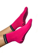 Load image into Gallery viewer, &quot;INHALE EXHALE&quot; PINK GRIP SOCKS - SASSY SECONDS
