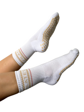 Load image into Gallery viewer, &quot;PILATES PASSION&quot; WHITE GRIP SOCKS
