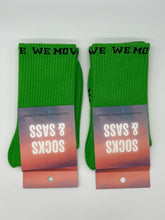 Load image into Gallery viewer, &quot;WE MOVE&quot; CREW SOCKS - SASSY SECONDS
