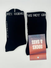 Load image into Gallery viewer, &quot;DOING HOT GIRL SHIT&quot; BLACK CREW SOCKS - SASSY SECONDS
