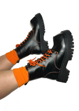 Load image into Gallery viewer, NEON ORANGE CREW SOCKS
