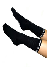 Load image into Gallery viewer, #NEW JOB NEW SOCKS - BLACK CREW SOCKS
