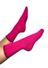 Load image into Gallery viewer, HANDLE EXCLUSIVE #NEWJOBNEWSOCKS PINK
