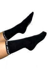 Load image into Gallery viewer, #NEW JOB NEW SOCKS - BLACK CREW SOCKS
